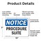 Signmission Procedure Suite, 10 in W x Rectangle, Plastic OS-2PACK-NS-P-710-L-17877 - alternate 5